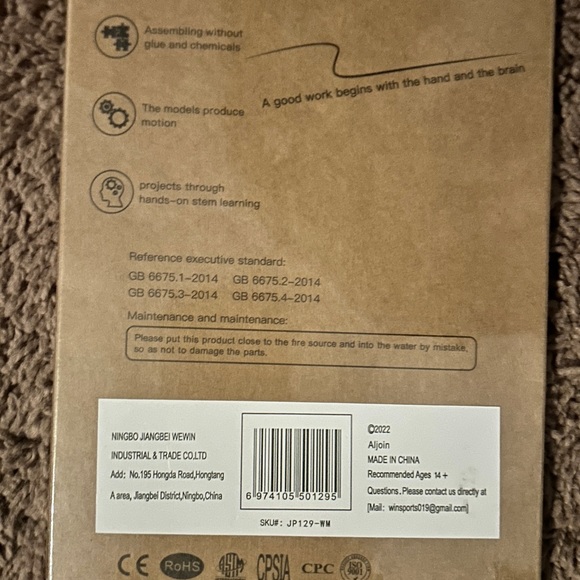 Airplane ,3D Wooden Puzzle,Model for Self-Assembly,Unique Gift - Picture 2 of 2